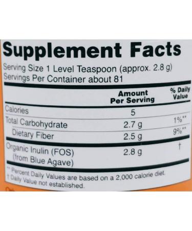 NOW Inulin Prebiotic Fos 8-Ounces (Pack of 2) 8 Ounce (Pack of 2) - Buy Online on GoSupps.com