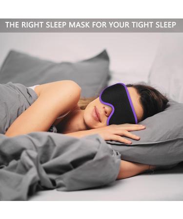 ZHUFUREN 3D Sleep Mask for Men Women - Light Blocking Concave Eye Cover - Purple - Buy Online on GoSupps.com