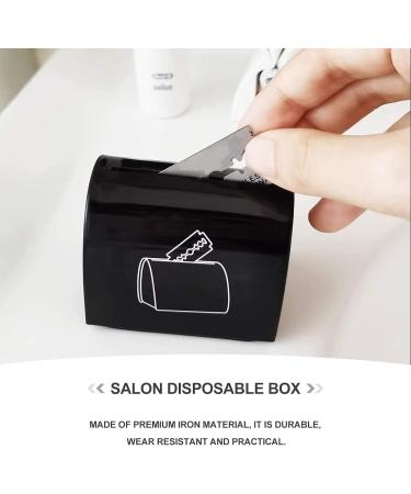 Beavorty Safety Razor Disposal Box 2 Pack Square Blade Storage for Salon & Home Black 6.5x4.5x6cm - Buy Online on GoSupps.com