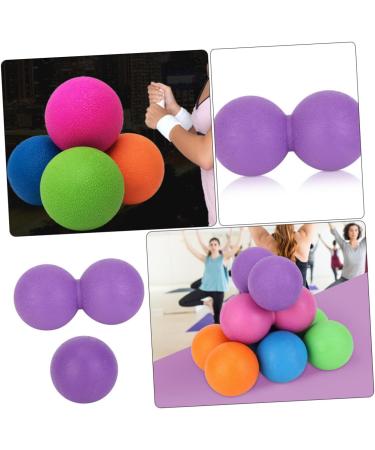 Gleavi 6 STK Yoga Ball Set - Self-Massage Peanut Roll & Fascia Ball for Fitness - Violet Lacrosse Massage Balls (12.1x6.1CM) - International Shipping Available - Buy Online on GoSupps.com
