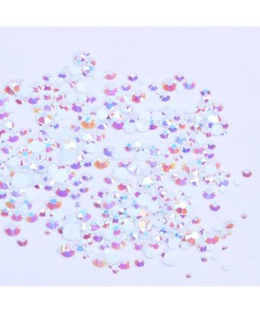 1000pcs White AB Resin Nail Rhinestones - DIY Nail Art Decoration Kit - Buy Online on GoSupps.com