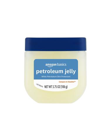 Amazon Basics Petroleum Jelly White Petrolatum Skin Protectant, Unscented, 3.75 Ounce, 1-Pack (Previously Solimo)