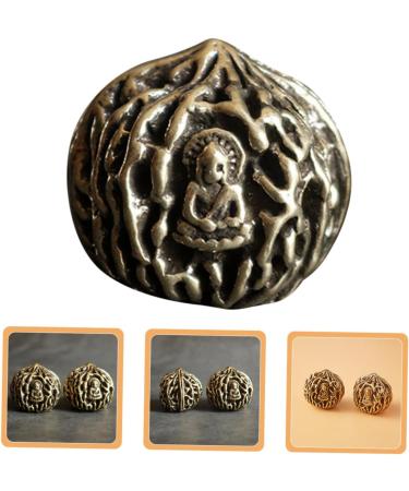 Shop Bcoath 2-Piece Brass Fitness Handball & Walnut Ornament - Handmade Chinese Decor for Adults | Unique Small Desktop Decoration - Buy Online on GoSupps.com