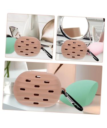 FRCOLOR 2pcs Beauty Egg Storage Set | Makeup Sponge Holder & Travel Case | Silicone Powder Puff Holder & Box - Breathable Design for Beauty Essentials - Buy Online on GoSupps.com
