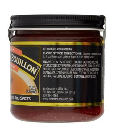 Better Than Bouillon Premium Lobster Base - 8 oz Jar | Made from Select Lobster & Spices | Makes 9.5 Quarts of Broth | 38 Servings - Buy Online on GoSupps.com