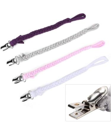 DERCLIVE 4-Pack DIY Baby Pacifier Clips Stainless Steel Duckbill Anti-Lost Clips | 24 cm 2 Styles Available - Buy Online on GoSupps.com
