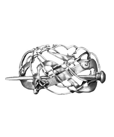 Lurrose Celtic hair pin vintage alloy hair clips Vikings Hairdress Irish hair clip pine pony cheeks holder for women girls