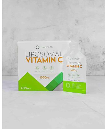 Bioavailable Liposomal Vitamin C 1000mg - 30 Sachets, All Natural & Soy-Free - Immune System & Energy Support - Buy Online on GoSupps.com