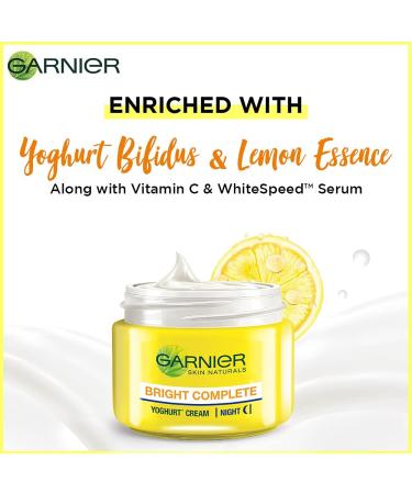 Garnier Light Complete White Speed Yoghurt Night Cream 40g - Buy Online on GoSupps.com