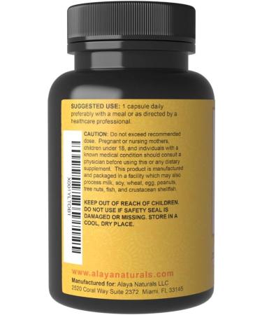 Alaya Naturals Premium Turmeric Curcumin with Bioperine - 750mg, 95% Curcuminoids, High Absorption, Non-GMO - Lab Tested - Buy Online on GoSupps.com
