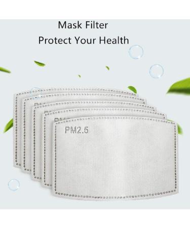 Yijueled 100 PCS Adult Face Mask Filter Anti-pollution 5 Layers Carbon Filter Masks Cotton Dust Mask Replaceable - Buy Online on GoSupps.com