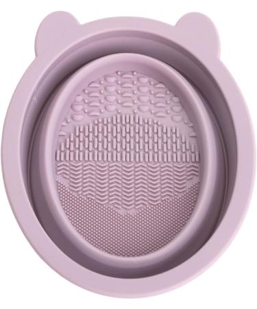 Makeup Brush Cleaner Kit 5 Pieces Textured Multifunctional Residue Removal Purple Makeup Brush Scrubber with Cosmetic Brush for Daily Use - Buy Online on GoSupps.com