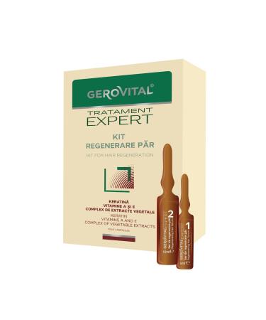 GEROVITAL Kit Hair Growth Serum Hair Regeneration Hydrates and Prevents Hair Loss 20 ampoules: 10 10 ml and 10 5 ml