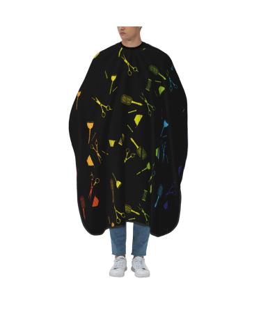55x66 Inch Adult Barber Cape Hairdresser-Haircut-Tool Adult Haircut Cape With Snap Closure