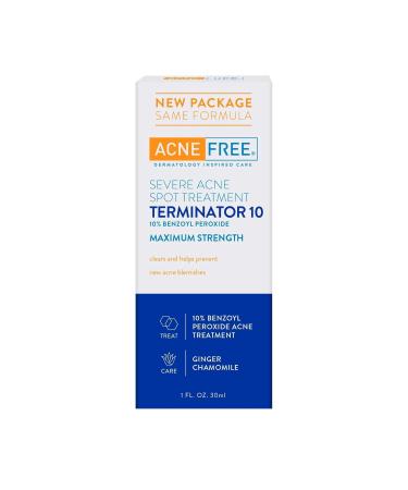 Terminator 10 Acne Spot Treatment - Fast-Acting 1 Ounce Solution for Clear Skin - Pack of 1 - International Shipping Available - Buy Online on GoSupps.com