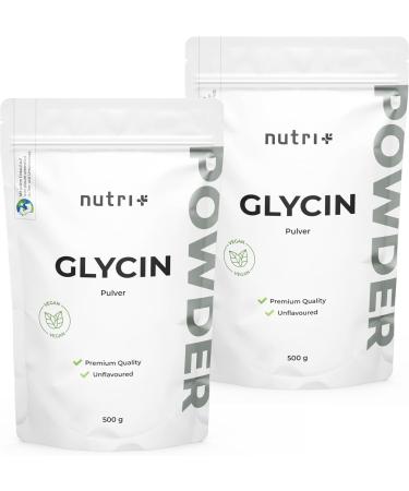 nutri+ L-Glycine Vegan Powder 1 kg High Dosed Glycine Powder Amino Acid without Additives 1000 g Also for Sweetening as a - Buy Online on GoSupps.com