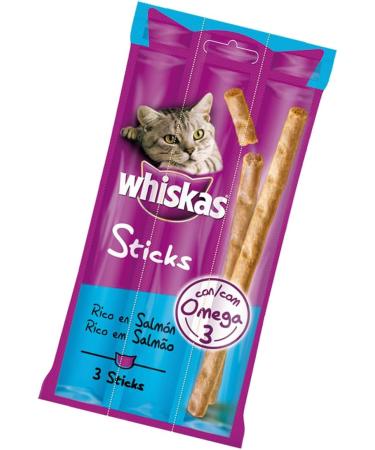 Whiskas Salmon Sticks 28x18g (504g) - Delicious Treats for Cats | International Shipping Available - Buy Online on GoSupps.com