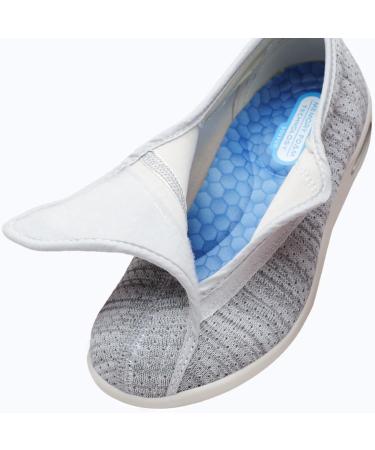 Shop Women s Orthopedic Sneakers - Adjustable Breathable Comfort Shoes for Diabetes Edema Plantar Fasciitis & Swollen Feet - Size 10 Gris - Buy Online on GoSupps.com