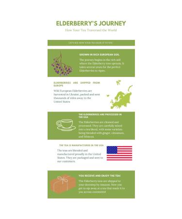 Elderberry Herbal Superfood Blend Tea - Made in USA - Buy Online on GoSupps.com