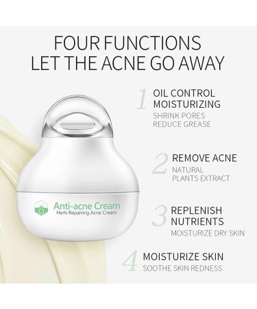 Herbal Acne Cream - Spot Treatment Cream Spot and Acne Treatment For Face and Body Acne Scar Pimple Cream for Face & Back Acne Anti-Blemish Care - Non-Drying and Gentle For All Skin Types - Buy Online on GoSupps.com