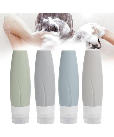 Qukaim Travel Container Silicone Refillable Dispenser Bottle for Shampoo Body Wash 60ml Travel Container - Buy Online on GoSupps.com