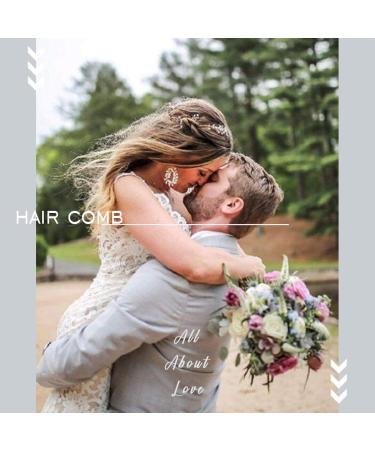 Edary Bridal Silver Wedding Hair Combs - Rhinestone & Pearl Hair Accessories for Women & Girls - Buy Online on GoSupps.com
