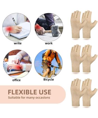 ZEPOHCK Arthritis Compression Gloves - Pain Relief for Rheumatoid & RSI - Khaki Large (Pack of 1) | International Shipping Available - Buy Online on GoSupps.com