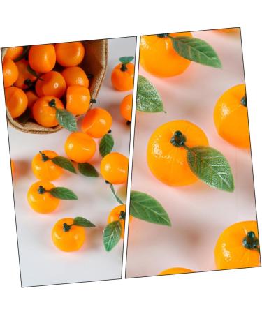 TOPBATHY 50pcs Simulated Mini Sugar Orange Ornament with Leaves Desktop Fake Fruit Decor Scene Adornment Birthday Decoration for Girl False Orange Decor Toddler Plastic Household - Buy Online on GoSupps.com