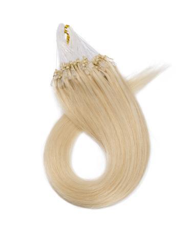 40cm Platinum Blonde Microring Extensions - Remy Real Hair Loop Extensions | 50g 100 Strands - #60 - Buy Online on GoSupps.com