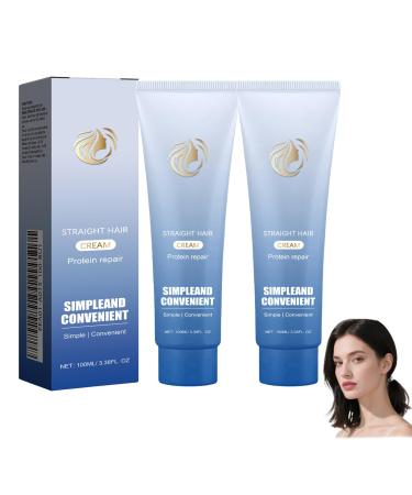 YUNFAX Hair care cream 100 ml fast smoothing frizz control and shiny silk finish styling treatment for curly frizzy wavy hair suitable for women and all hair types improves 2 pieces