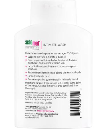 Sebamed pH 3.8 Intimate Wash 200 ml - Gentle Feminine Hygiene Cleanser - Buy Online on GoSupps.com