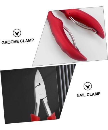 minkissy Nail Painting Tools 1pc Nail Clippers Pedicure Nail Kit Manicure Kit Nail Art Tools Kit Set Nail Scissors Nail Pliers Nail Supply Nail Clamp Groove Clamp Dead Skin Red Metal 13.8x6.8cm Red - Buy Online on GoSupps.com