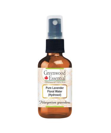 Greenwood essential natural lavender flowers water (hydrosol) (lavandula augustifolia) 100% natural therapeutic quality 50ml (1.69 oz)
