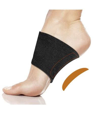 Miayoho Plantar fasciitis pain bandage for foot vaults patented adjustable compression inserts orthopedic inserts for flat feet lower foot high vault (42-48 EU (27-30.5cm) black) 42-48 EU (27-30.5cm) black