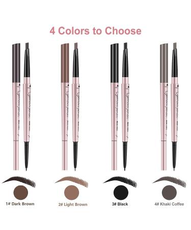 TurritopsisD Dual-Ended Waterproof Eyebrow Pencil - Dark Brown | Retractable, Long-Lasting Brow Makeup with Trimmer - Buy Online on GoSupps.com