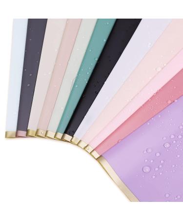 Whaline 120Pcs Floral Wrapping Paper - 12 Colors Gold Edge Waterproof Bouquet Packaging Paper - Ideal for Wedding, Birthday, Mother's Day - DIY Craft and Flower Shop Supplies - Buy Online on GoSupps.com