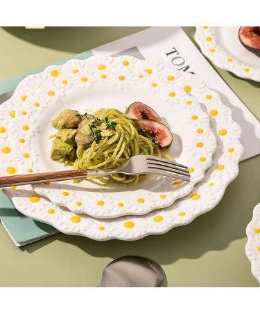 Dishes Plates Daisy Dinner Plates Salad Dinner Plates Family Kitchen Tableware Dining Room Accessories Home Dining Plate (Color : 8 inch deep Plate) - Buy Online on GoSupps.com