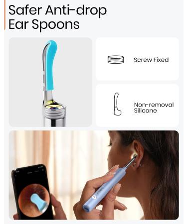 BEBIRD R1 Ear Wax Removal Tool with 1080P Ear Camera and LED Light | Ear Cleaner Kit with 2 Silicone Ear Scoops | Blue - Buy Online on GoSupps.com