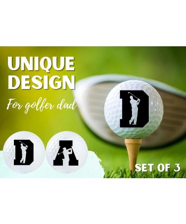 Personalized CybGene DAD Golf Balls Set - Perfect Gift for Golfer Dad, Husband, and Golf Lovers - Father's Day, Birthday, Retirement, Christmas - Set of 3 - Buy Online on GoSupps.com