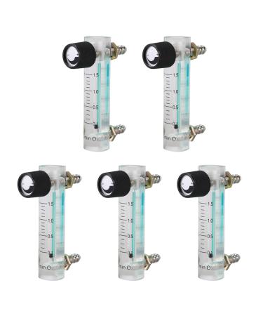 Kikolufy 5X 0.1-1.5LPM 1.5L Oxygen Flow Meter Flowmeter with Control Valve for Oxygen Air Gas