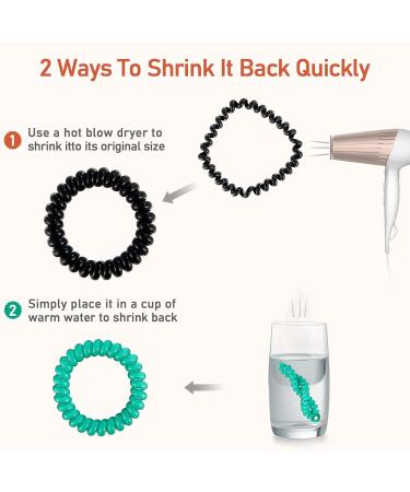 DeaLott Hair Ties 30 Pack - Waterproof Spiral Hair Coils in 30 Vibrant Colors for Women, Girls, and Kids | No Crease Hair Elastics perfect for Thick and Thin Hair - Buy Online on GoSupps.com