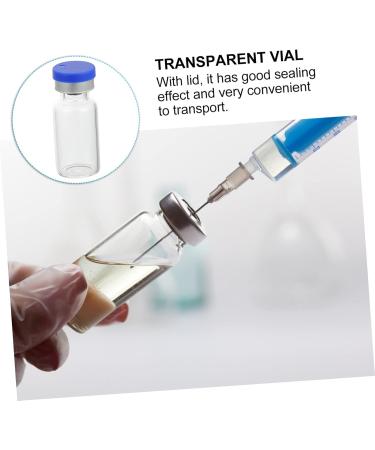 Plafope 50 pcs Glass Bottles with Lids - Transparent Phiole Sample Containers for Travel Perfume & Terrariums - 3.9x1.6cm - Buy Online on GoSupps.com