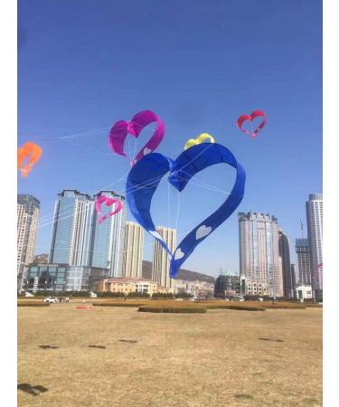 Fen Nuevo 3D Deportes Al Aire Libre Divertido Software Amor Coraz n Cometa Buen Vuelo Blue