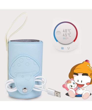 Portable USB Baby Bottle Warmer Bag - Insulated Milk Heater with USB Charging Port (Blue) - Buy Online on GoSupps.com