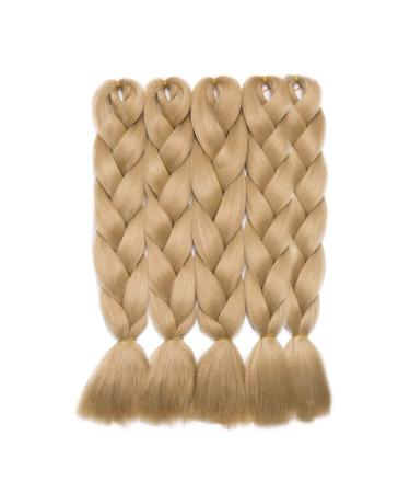 5 Packs Medium Blonde Braids Extensions - Colorful Kanekalon Crochet Hair - 24 Synthetic Hair - 500g for eCommerce International Shipping - Buy Online on GoSupps.com