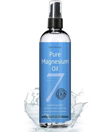 Pure Magnesium Oil Spray 12 fl oz - 100% Natural USP Grade - No Unhealthy Minerals - From USA Permian Seabed - Free Ebook - Lasts 9 Months - Buy Online on GoSupps.com