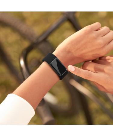 YLK Adjustable Silicone Bracelet for Fitbit Charge 5 & 6 - Sport Replacement Band for Men & Women - Black - Buy Online on GoSupps.com