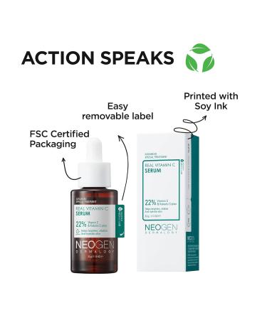 Korean Beauty Vitamin C Serum - Brightening & Revitalizing 22% Pure Ascorbic Acid | Vegan Skin Care 1.12 fl oz - Buy Online on GoSupps.com