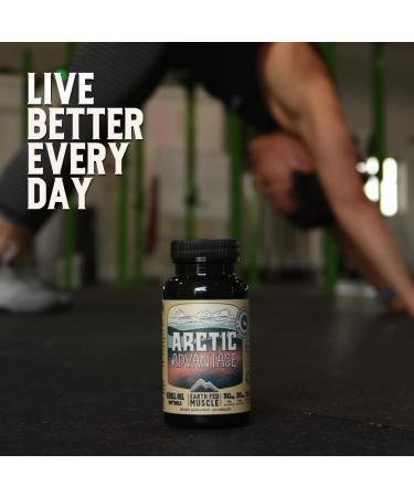 Earth Fed Muscle Arctic Advantage Krill Oil 500mg softgels Omega-3 DHA & EPA for Heart Brain Eye & Joint Health Support No Fishy Aftertaste Non-GMO Gluten-Free Antartic Krill Oil - 60 Capsules - Buy Online on GoSupps.com