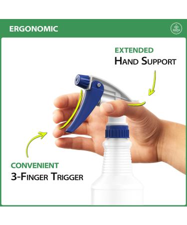 Bar5F 16 oz Plastic Spray Bottles - Leak Proof, Value Pack of 2 for Chemical and Cleaning Solutions - Adjustable Head Sprayer, Fine to Stream - Buy Online on GoSupps.com